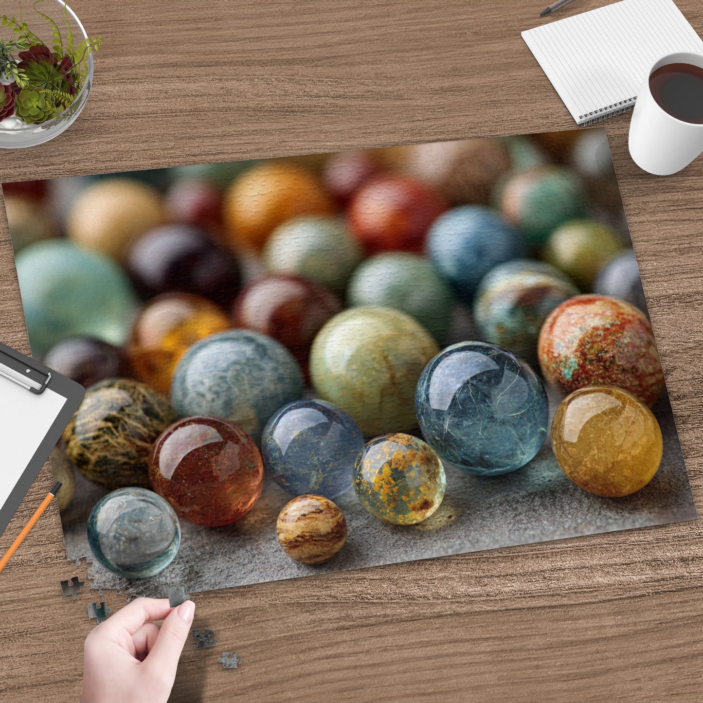 Beautiful Colorful Marbles Photography Print Product