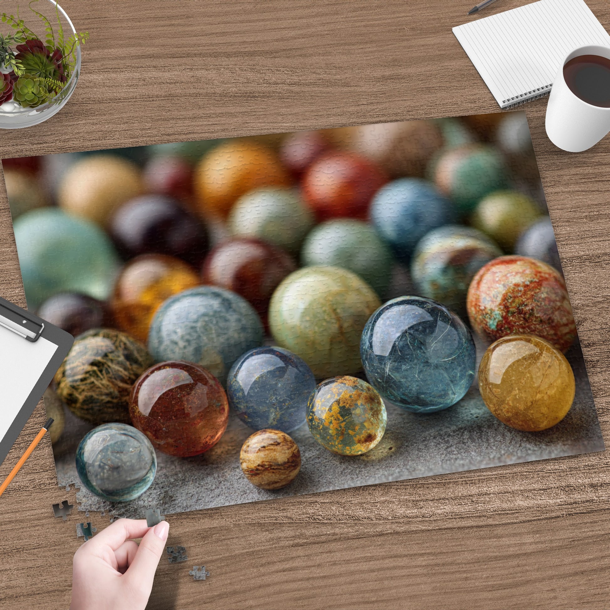 Beautiful Colorful Marbles Photography Print Product