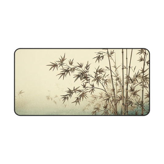 Bamboo Serenity Desk Mat — Tranquil Asian-Inspired Mouse Pad