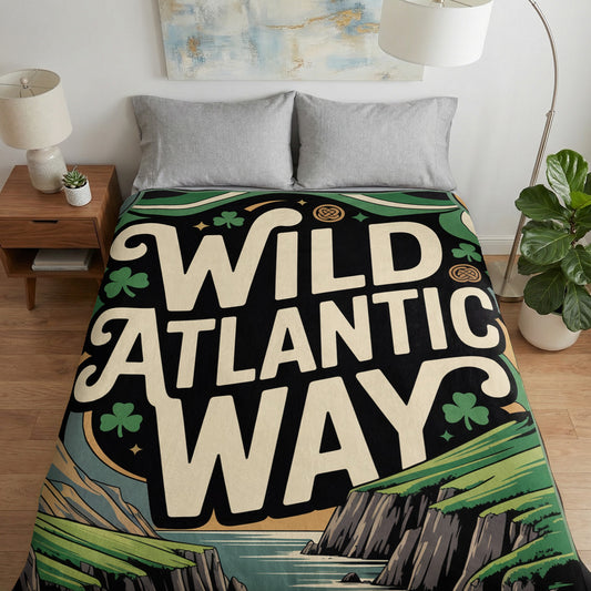 Ireland Scotland Celtic Sherpa Blanket 60x80 | Irish Scottish Heritage Gift