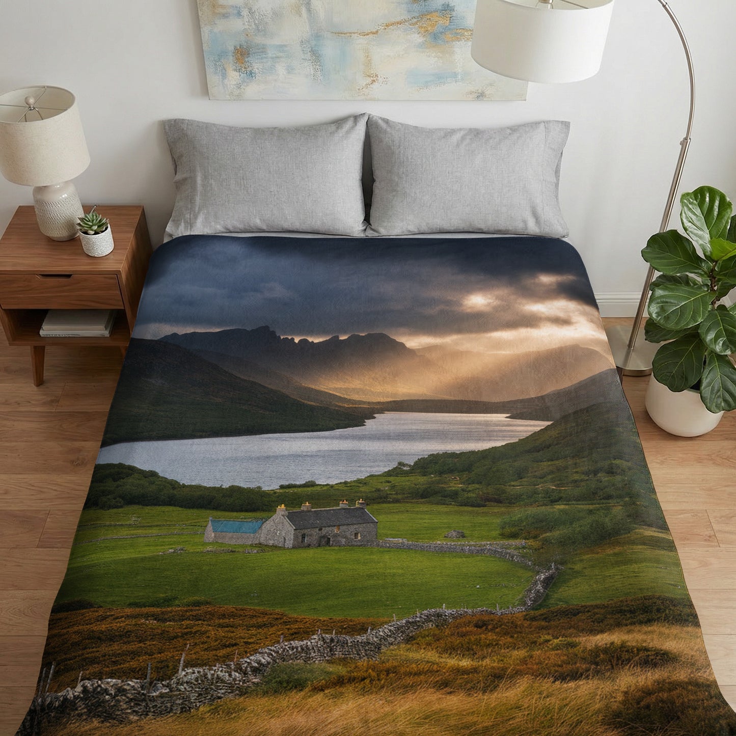 Decorative Sherpa Blanket 60x80 | Plush Throw Blanket | Housewarming Gift