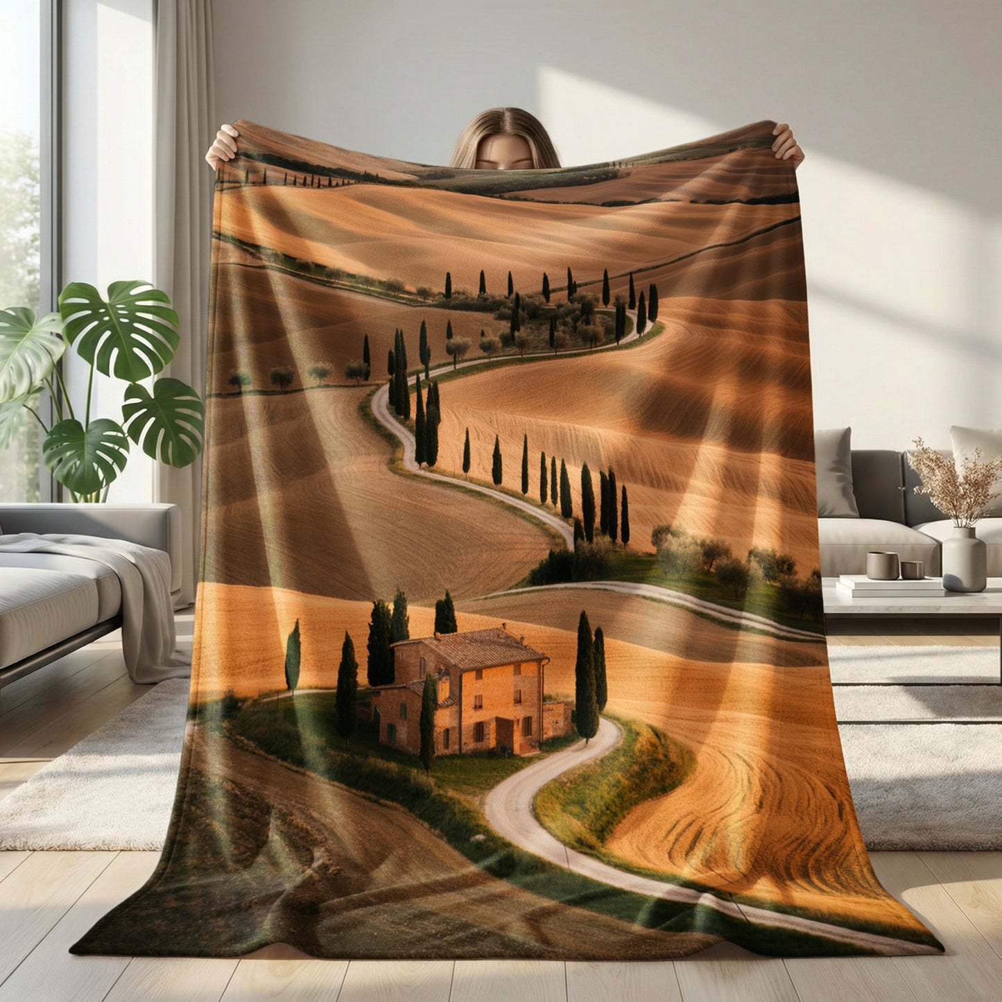 Colorful Sherpa Throw Blanket 60x80 | Vibrant Fleece Blanket | Fun Home Decor Gift