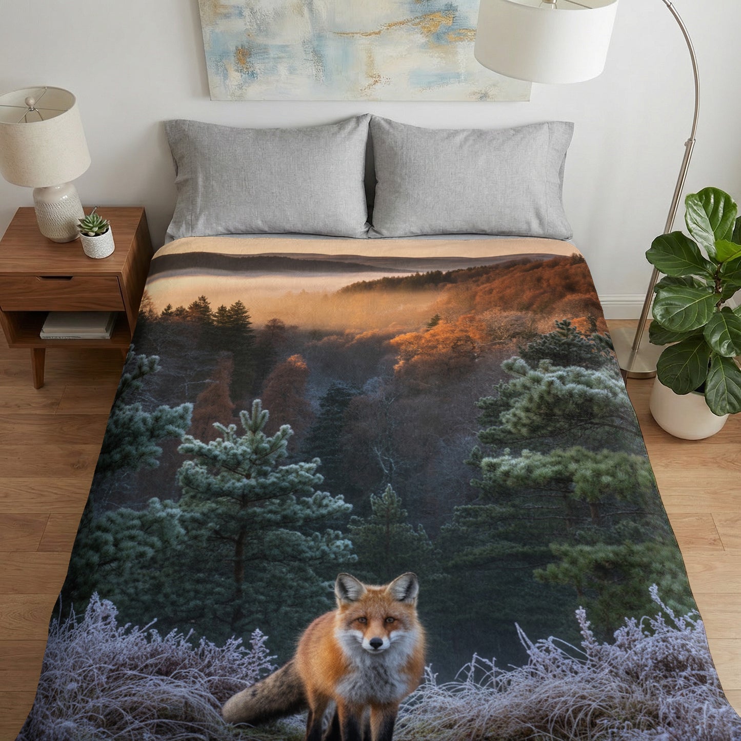 Bold Print Sherpa Blanket 60x80 | Statement Throw Blanket | Unique Home Gift