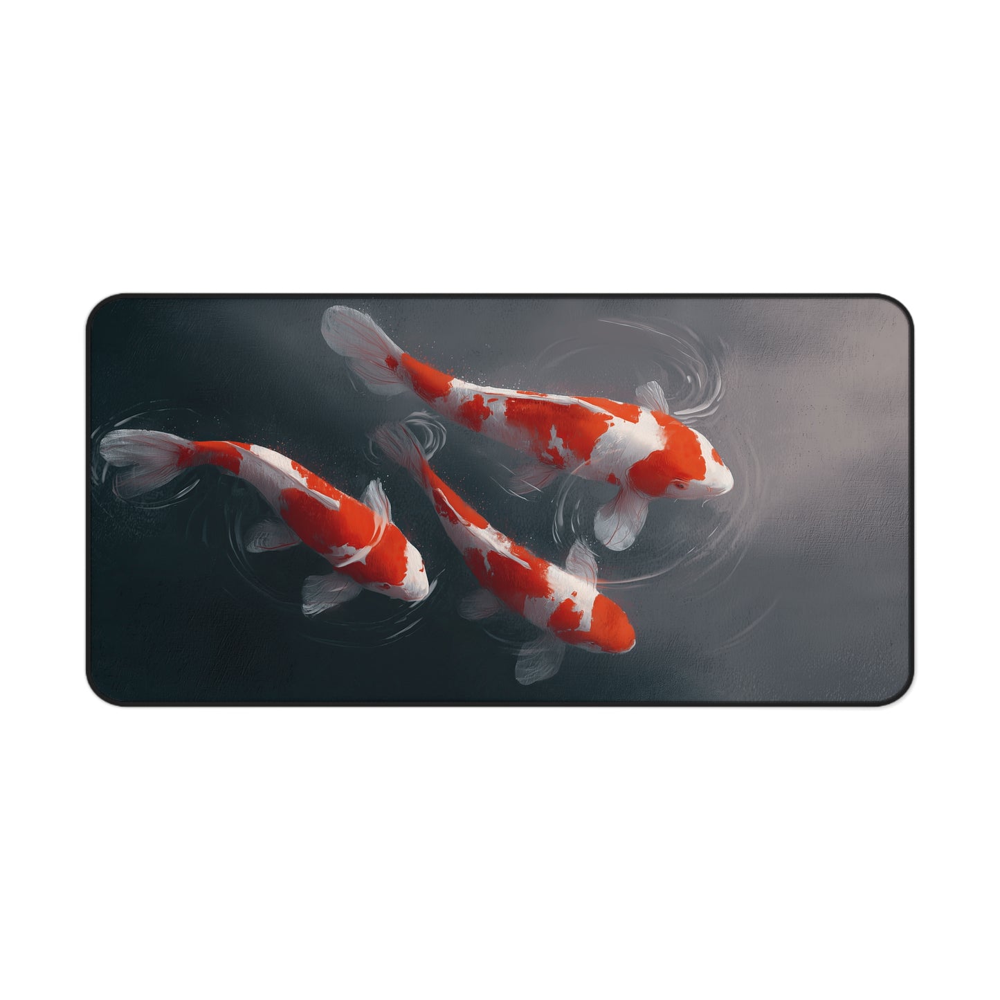 Koi Pond Desk Mat — Tranquil Red & White Koi Mouse Pad