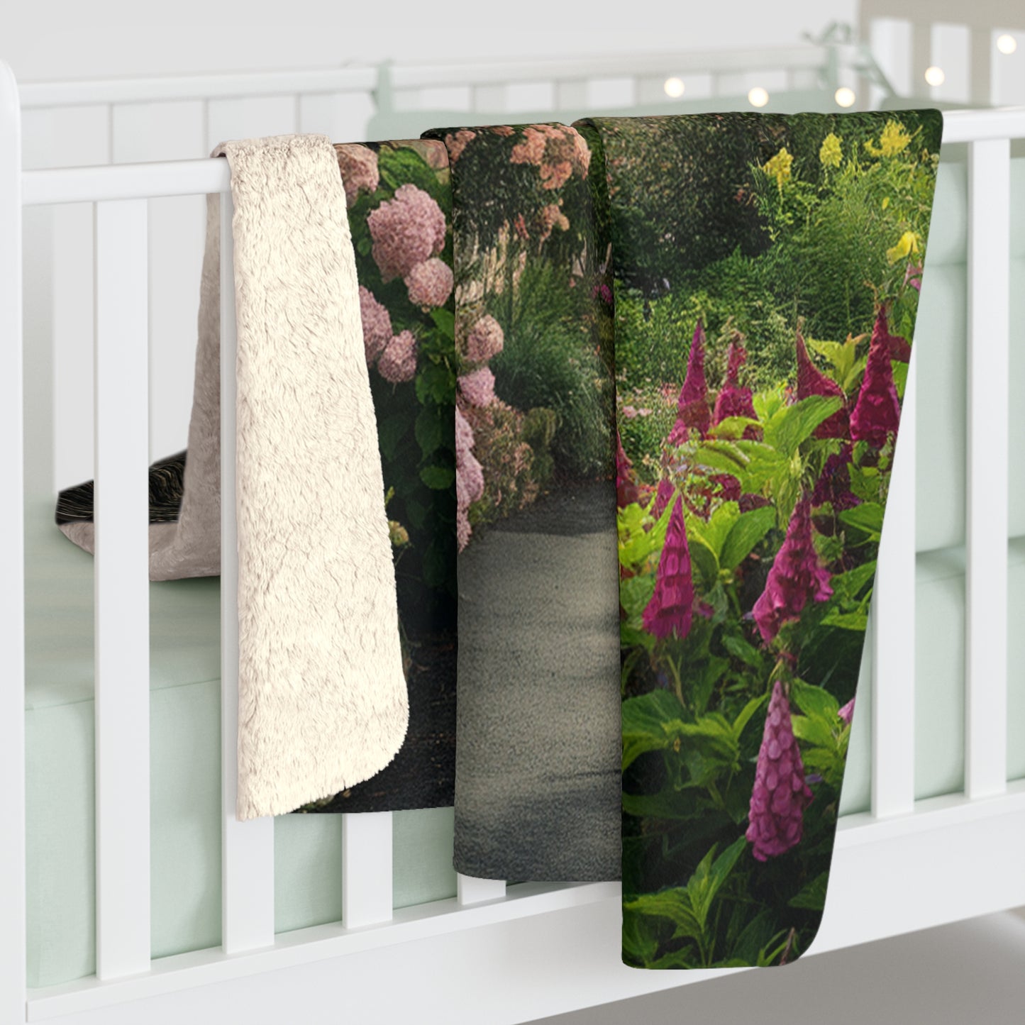 Boho Floral Sherpa Throw Blanket 60x80 | Cozy Sherpa Fleece | Unique Gift Idea