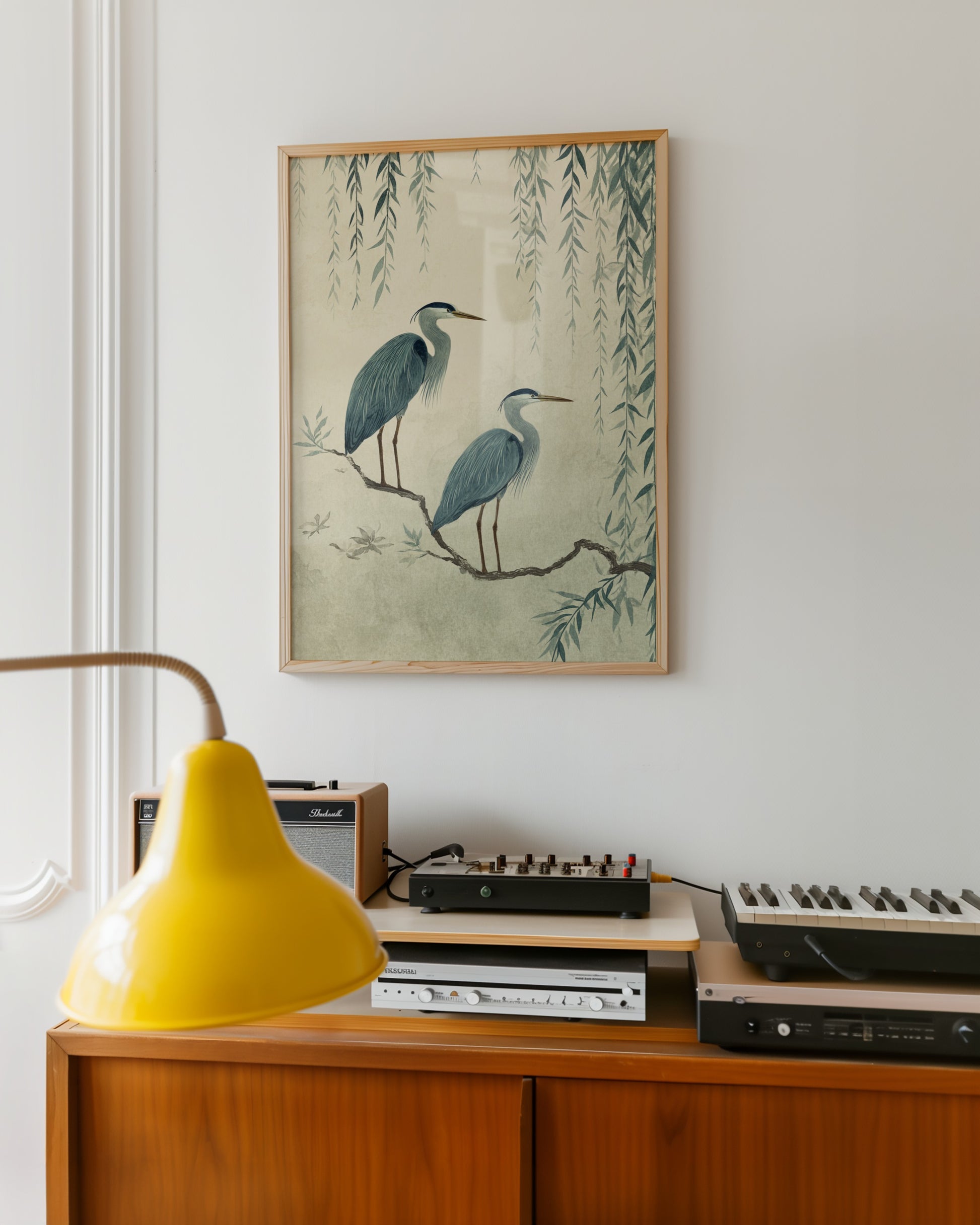 Elegant Framed Painting of Birds with Natural Vibes
