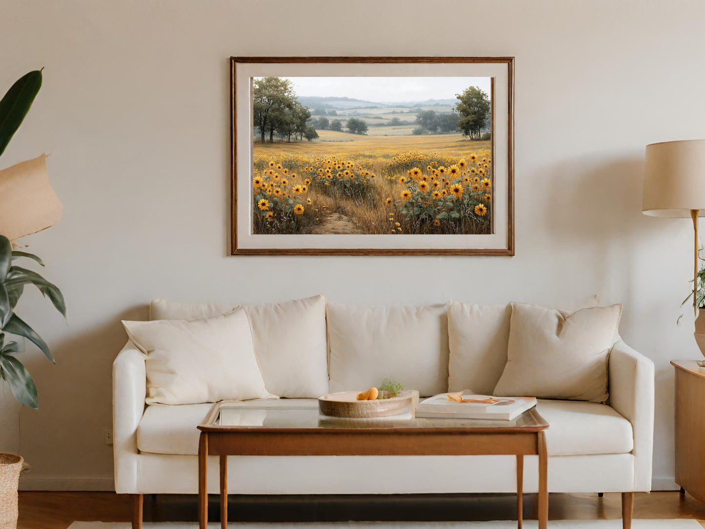 Sunflower Field Canvas Wall Art Home Decor Large Print