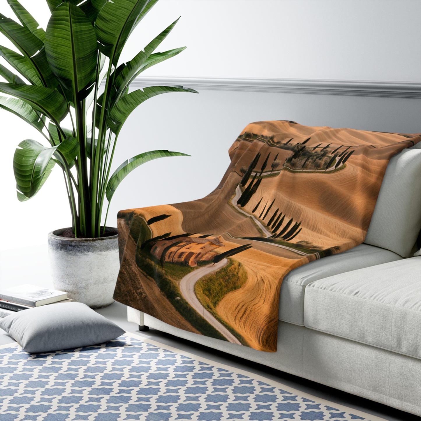 Colorful Sherpa Throw Blanket 60x80 | Vibrant Fleece Blanket | Fun Home Decor Gift