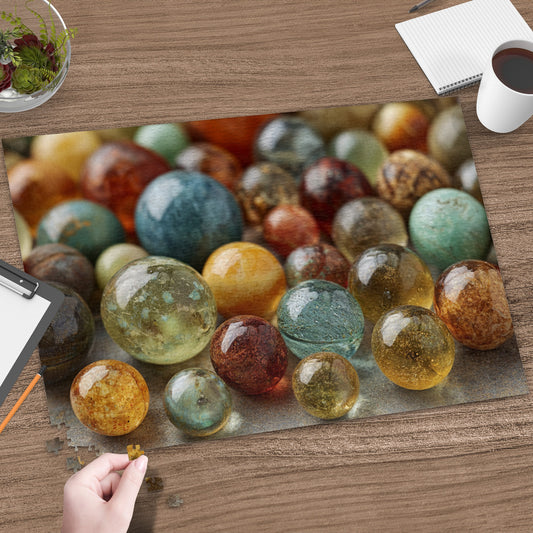 Colorful Assorted Marbles Jigsaw Puzzle