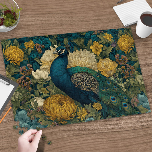 Majestic Peacock Floral Bloom Ornate Vibrant Illustration product type