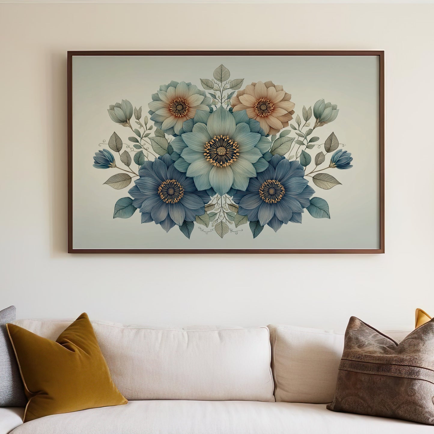 Colorful Floral Blooms Print for Home Decor Products