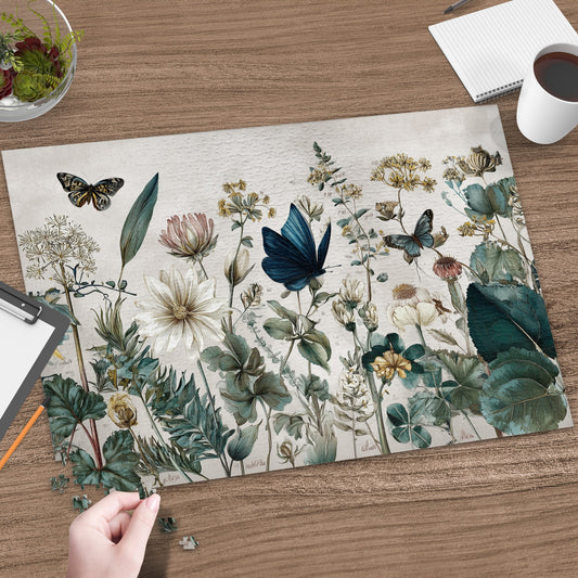 Botanical Butterfly Flower Illustration Puzzle product type