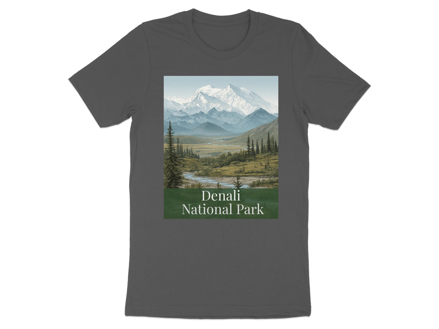 Denali National Park Scenic Graphic Men's T-Shirt