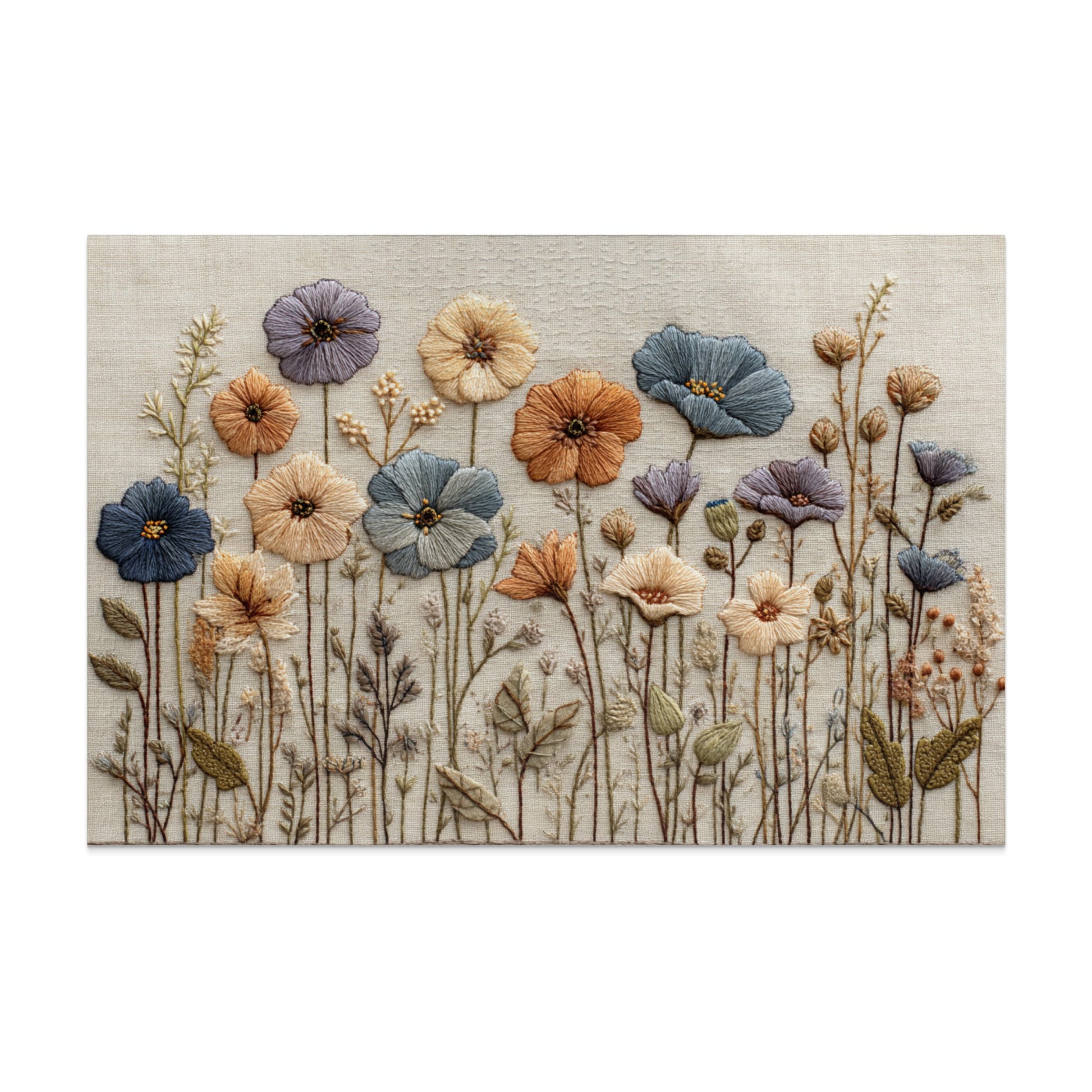 Beautifully Crafted Floral Embroidered Artwork