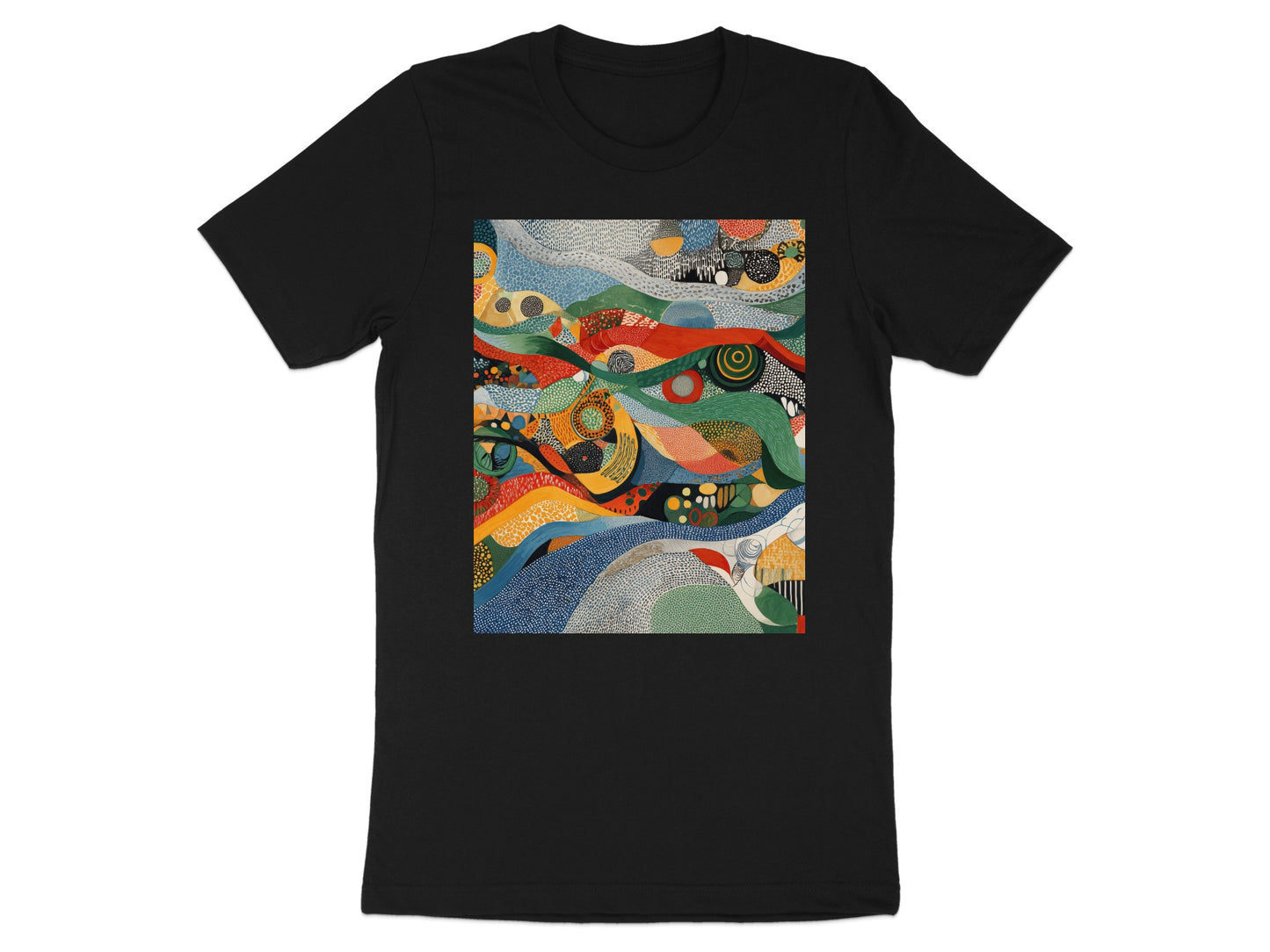 Vibrant Abstract Wavy Pattern Art Design Unique product type
Abstract Art
Colorful Design
Wavy Pattern
Organic Shapes
Psychedelic Style
Vibrant Print
Modern Art
Unique Graphic
Artistic Pattern
T-shirt Design
Black T-shirt
Multi Color
Textured Design
Swirls Pattern
Dot Pattern
Creative Artwork
Graphic Tee
Abstract Landscape
Bold Colors
Contemporary Art