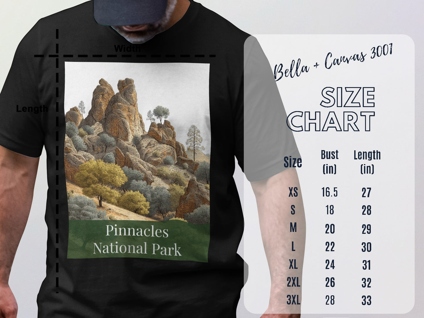 Bella Canvas 3001 Pinnacles National Park Shirt