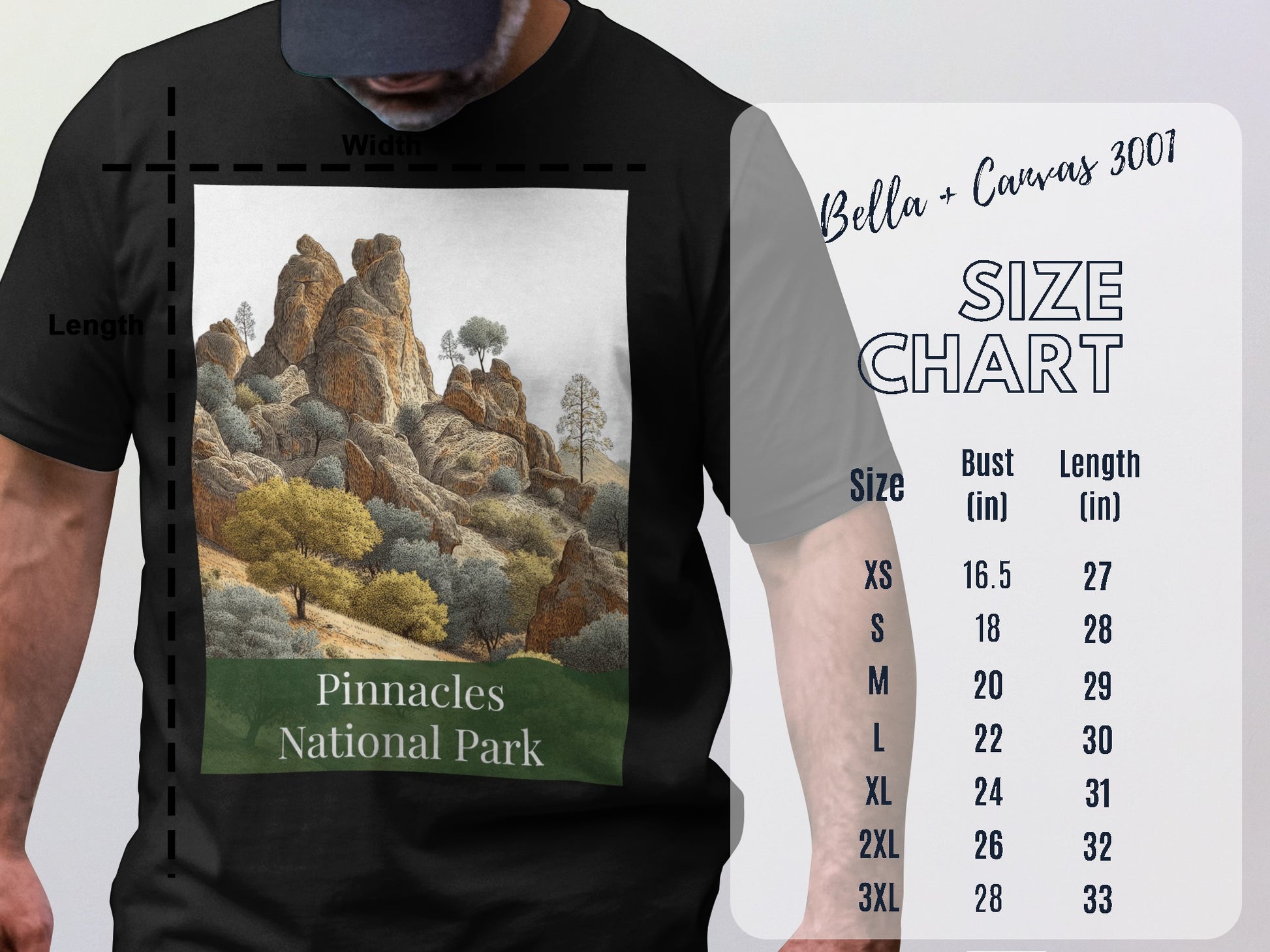 Bella Canvas 3001 Pinnacles National Park Shirt