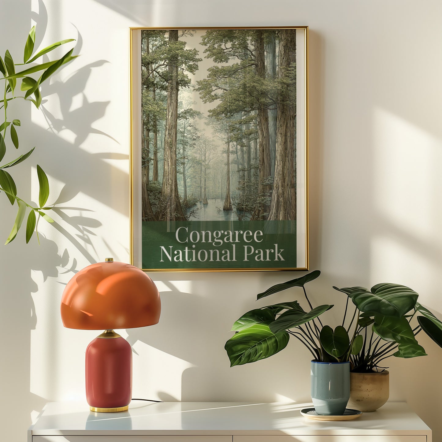 Congaree National Park Vintage Wall Art Poster Print