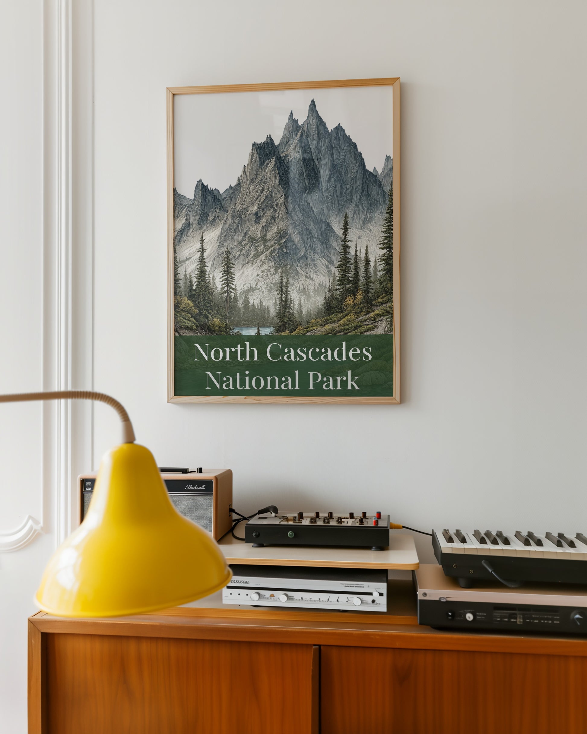 North Cascades National Park Mountains Poster Art