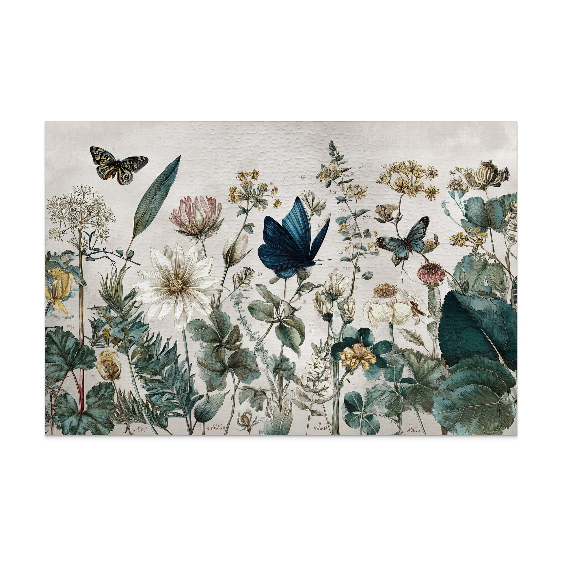 Botanical Garden Butterflies Vintage Flowers Plants Wall Decor product type