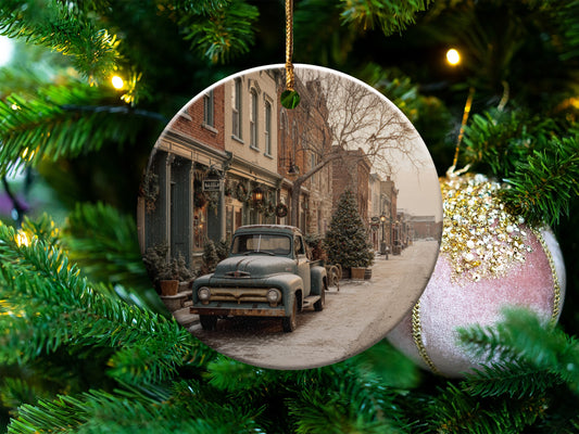 Vintage Truck Christmas Ornament for Holiday Decor