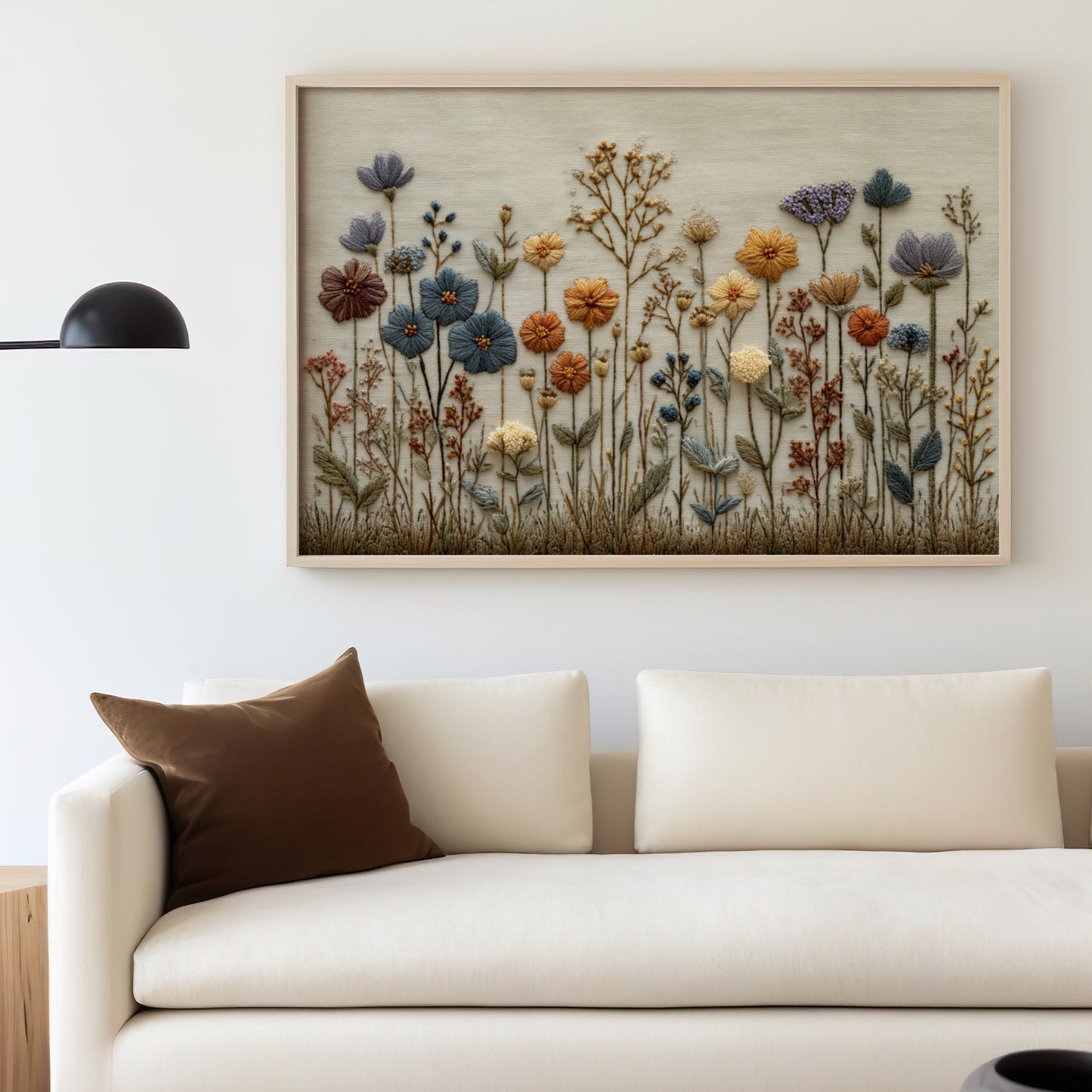 Wildflower Botanical Wall Art Canvas for Modern Decor