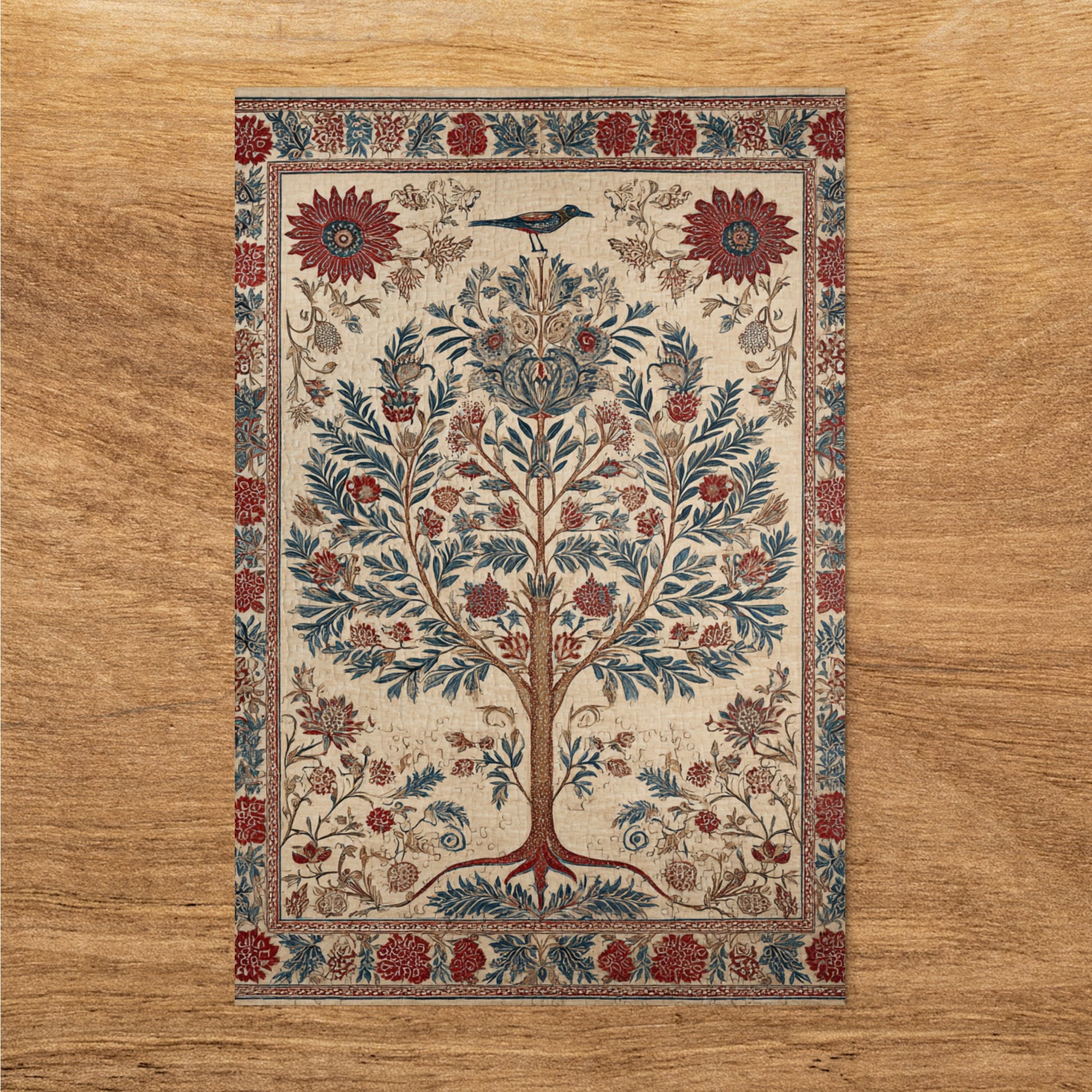 Elegantly Designed Botanical Natural Area Rug