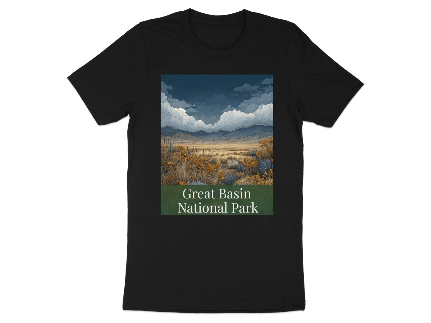 Scenic Great Basin National Park Black T-shirt