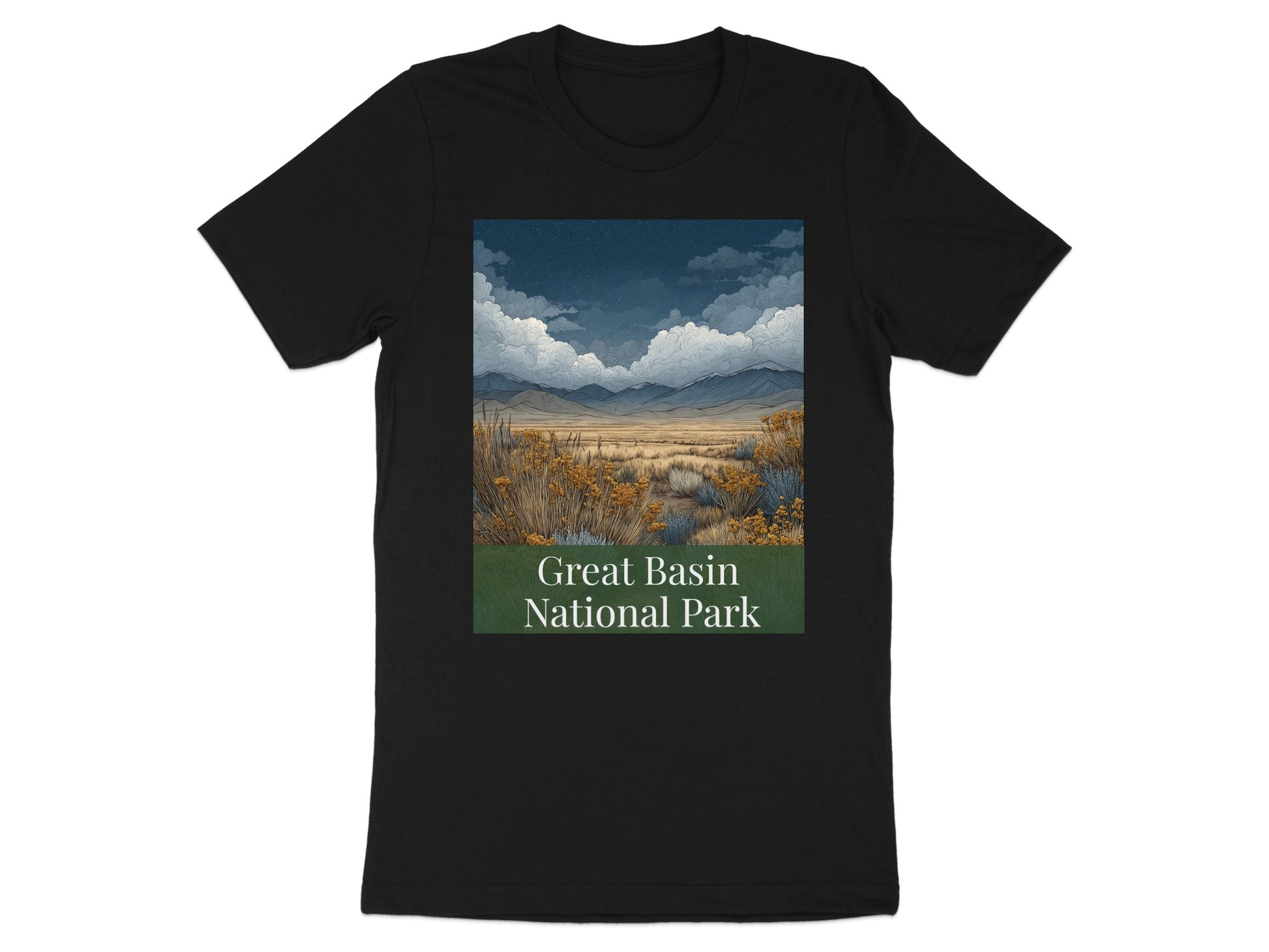 Scenic Great Basin National Park Black T-shirt