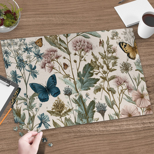 Botanical Butterfly Vintage Floral Jigsaw Puzzle product type