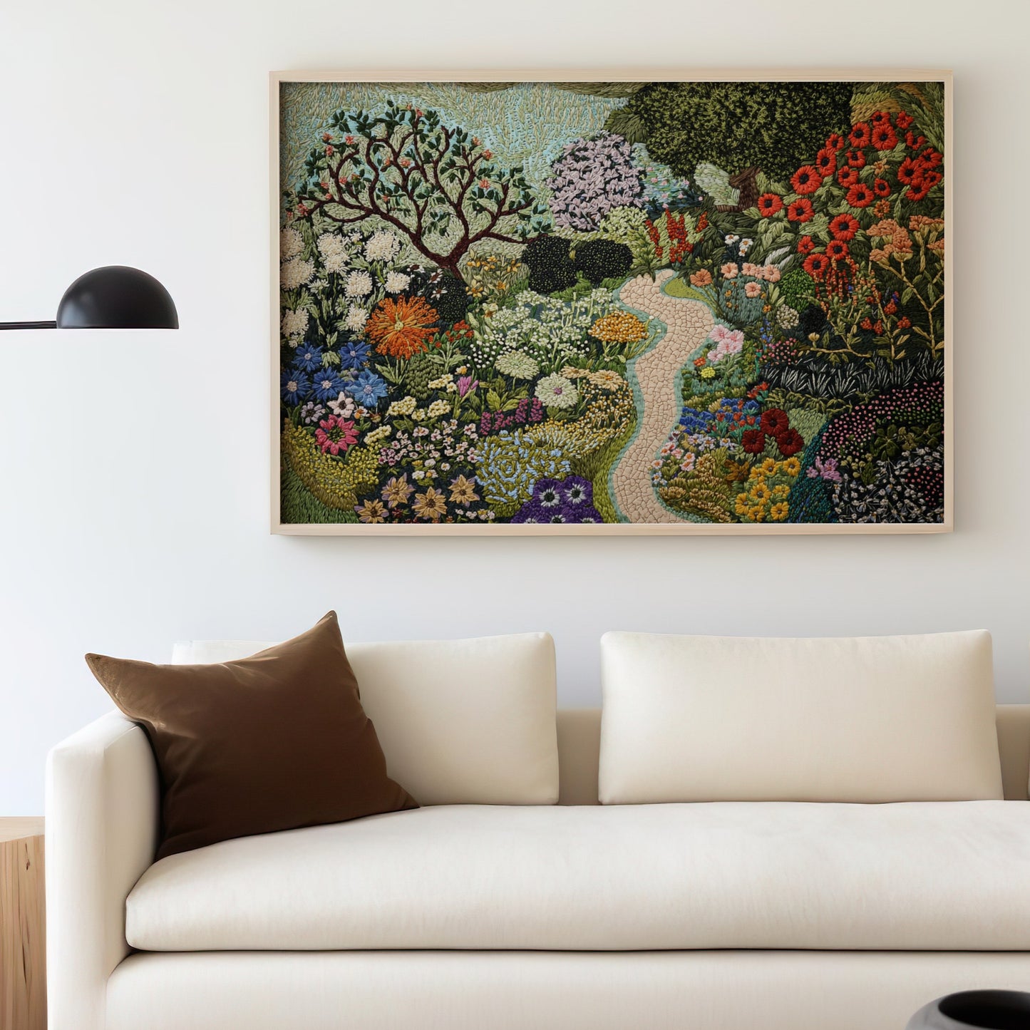 Intricate Floral Artwork Enhancing Home Décor Elegance