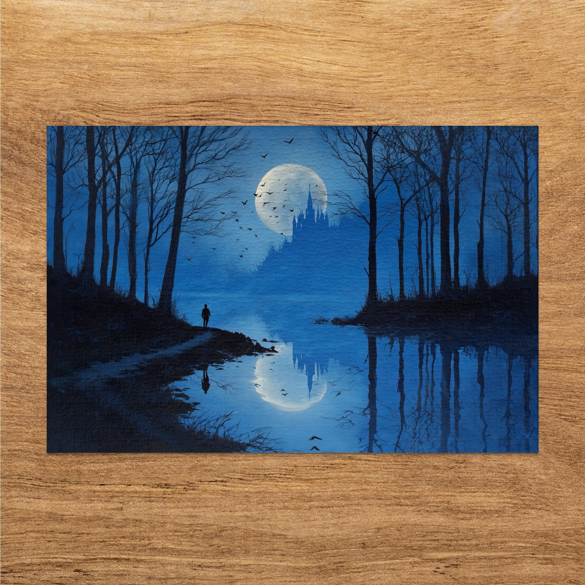 Dark Enchanted Forest Moon Castle Lake Reflection Journey product type
Moonlit Landscape
Castle Artwork
Night Scene
Fantasy Art
Dark Forest
Lake Reflection
Mysterious View
Solitary Journey
Full Moon
Gothic Scenery
Enchanted Forest
Blue Hues
Bare Trees
Birds Flying
Artistic Painting
Nature Mystery
Dreamy Landscape
Silhouette Figure
Water Reflection
Evening Twilight