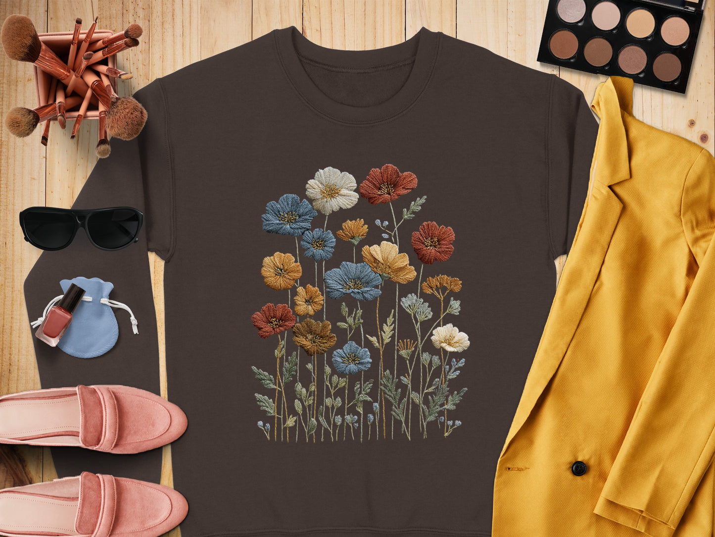 Colorful Floral Pattern Graphic T-shirt for Every Season