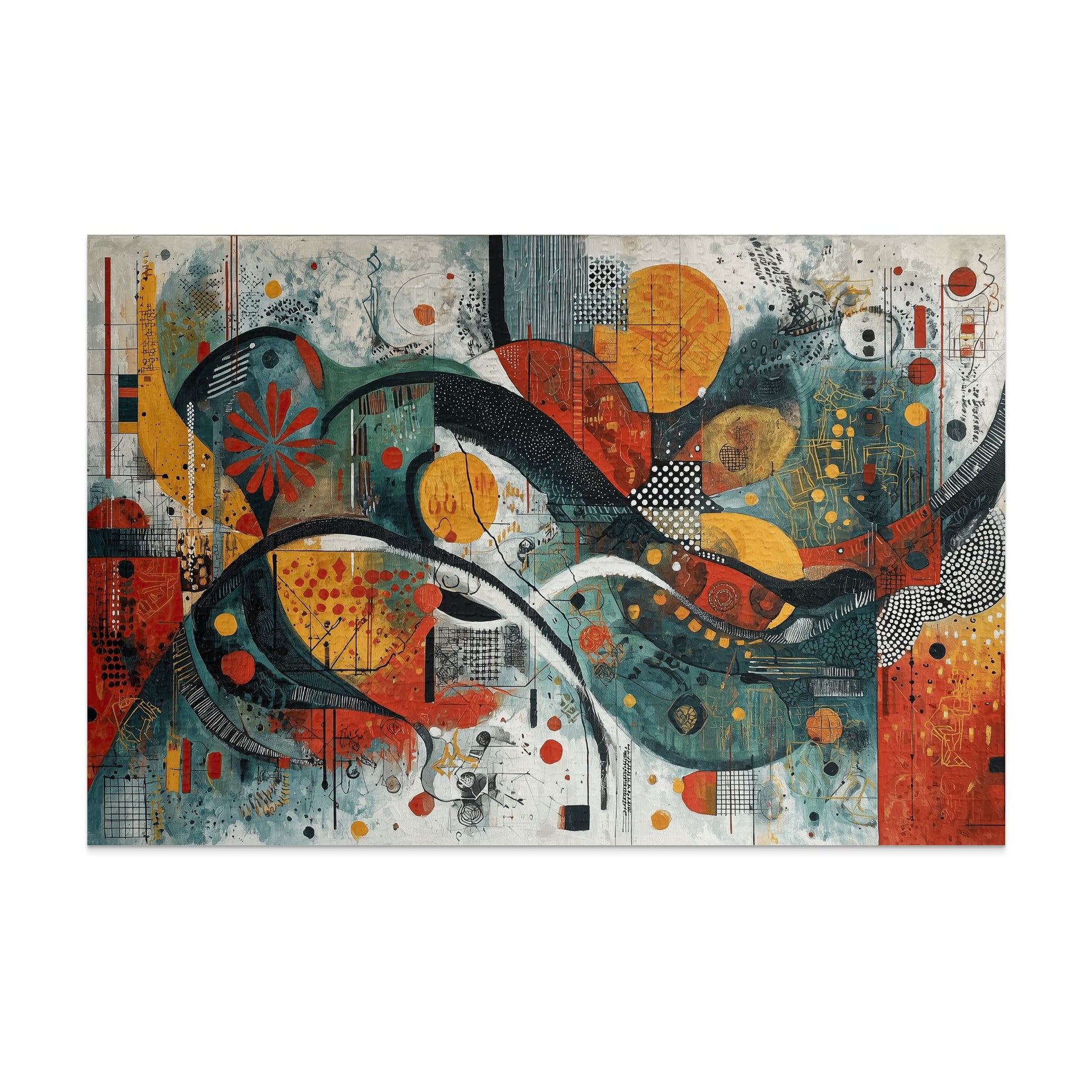 Vibrant Abstract Dynamic Art Geometric Shapes Flowing product type