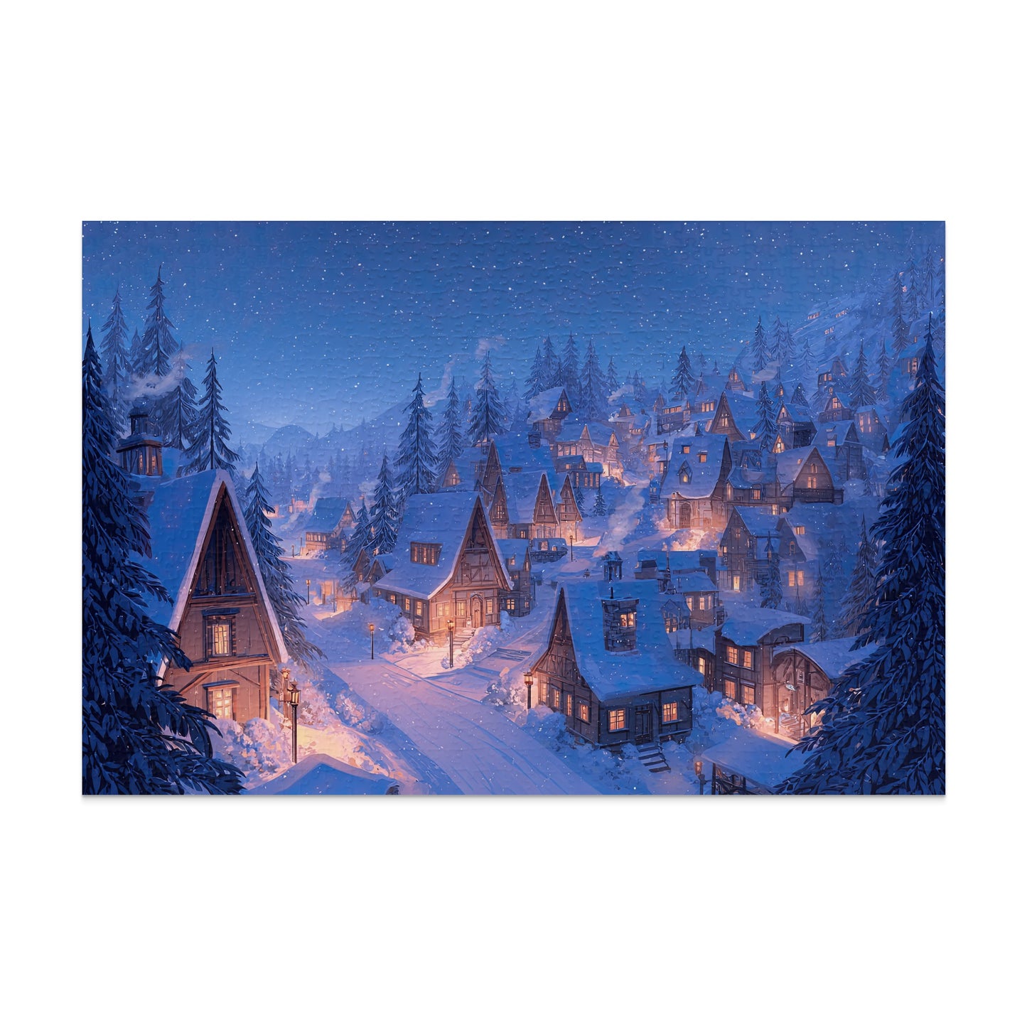 Cozy Snowy Alpine Village Scene Night Falling Snow product type
Winter Village
Snowy Landscape
Christmas Scene
Holiday Village
Night Scene
Cozy Homes
Alpine Village
Snowfall Art
Winter Wonderland
Mountain Village
Festive Decor
Magical Night
Winter Cabin
Pine Trees
Snow Covered
House Lights
Cold Weather
Winter Illustration
Evening Glow
Winter Season