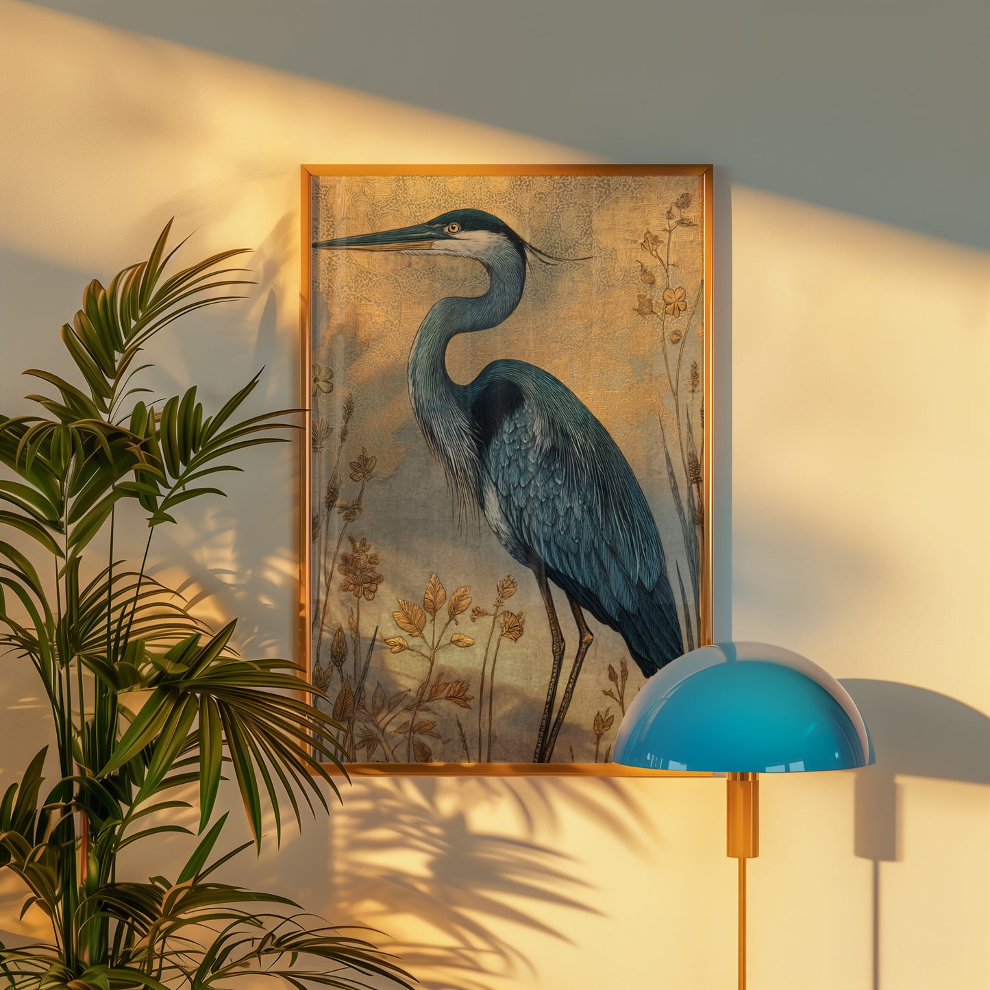 Elegant Blue Heron Wall Art for Stylish Home Decor