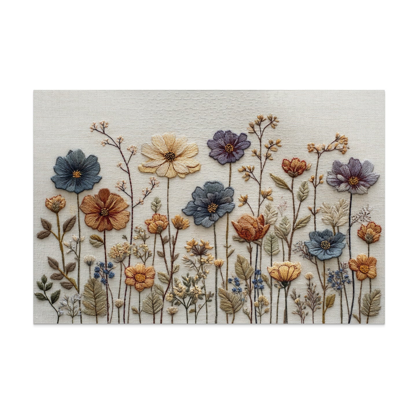 Colorful Floral Embroidery Art Wall Hanging Decor