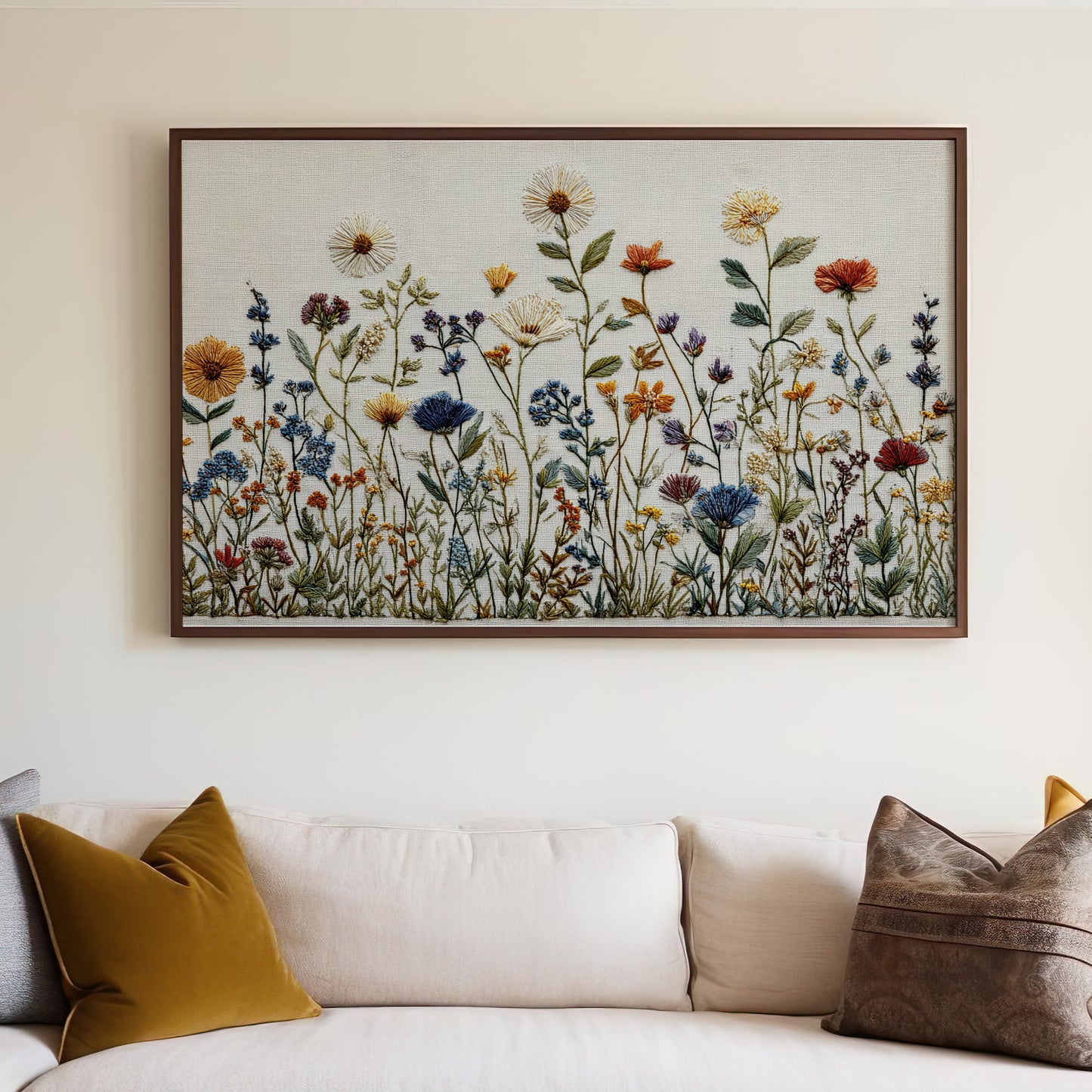 Vibrant Wildflower Framed Stitch Art product type