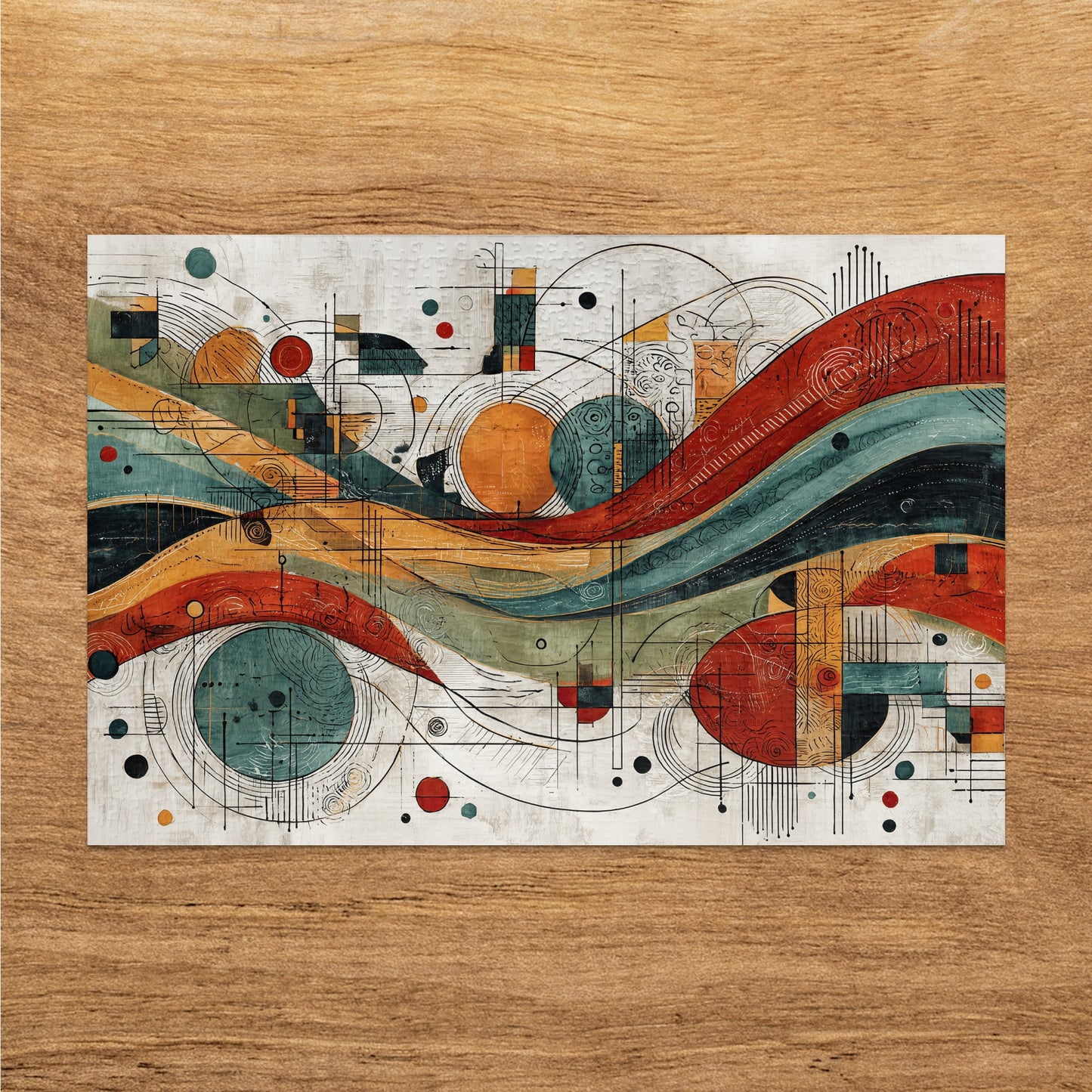 Dynamic Abstract Geometric Wavy Art Modern Design product type