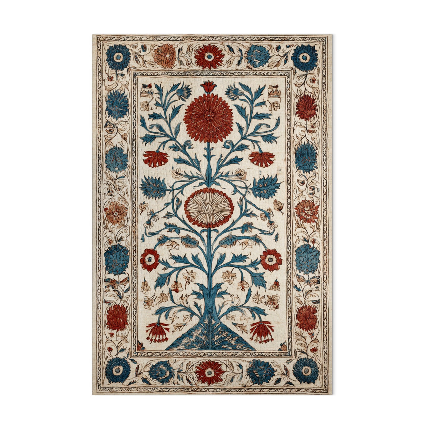 Floral Pattern Handcrafted Artistic Home Decor Rug