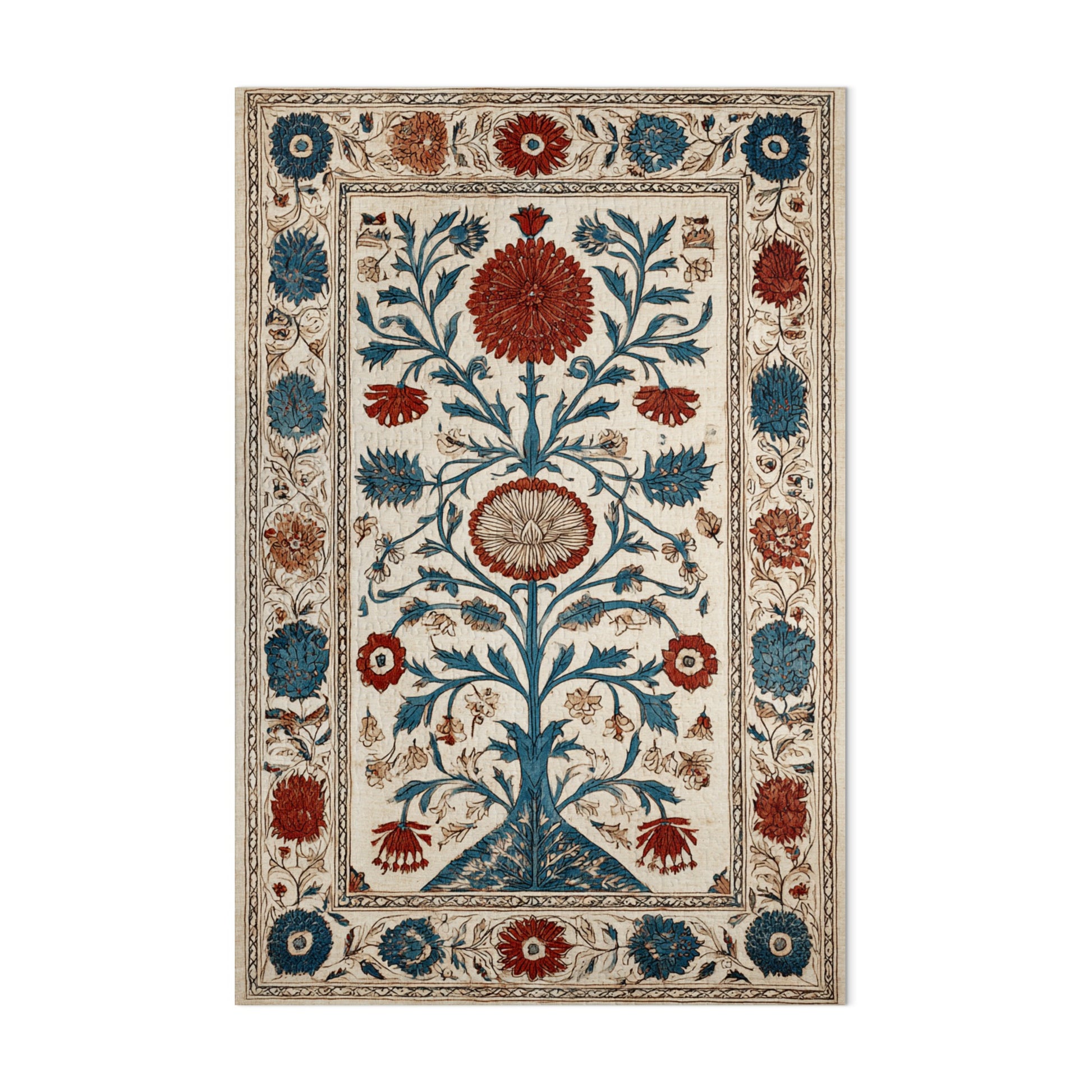 Floral Pattern Handcrafted Artistic Home Decor Rug