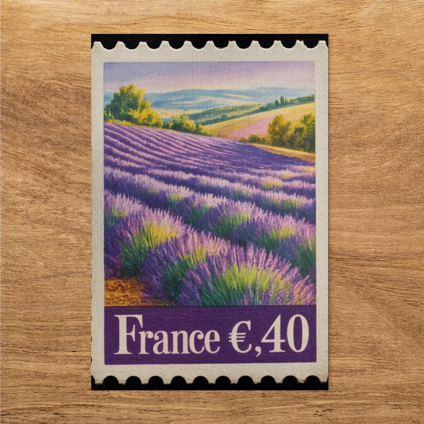 Beautiful France Lavender Field Stamp Collectible