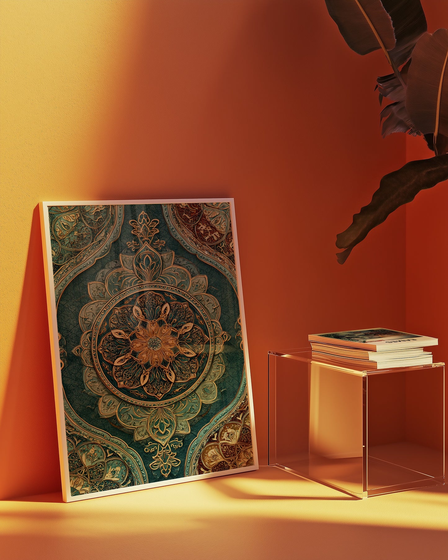 Intricately Designed Medallion Art Print for Home Decor