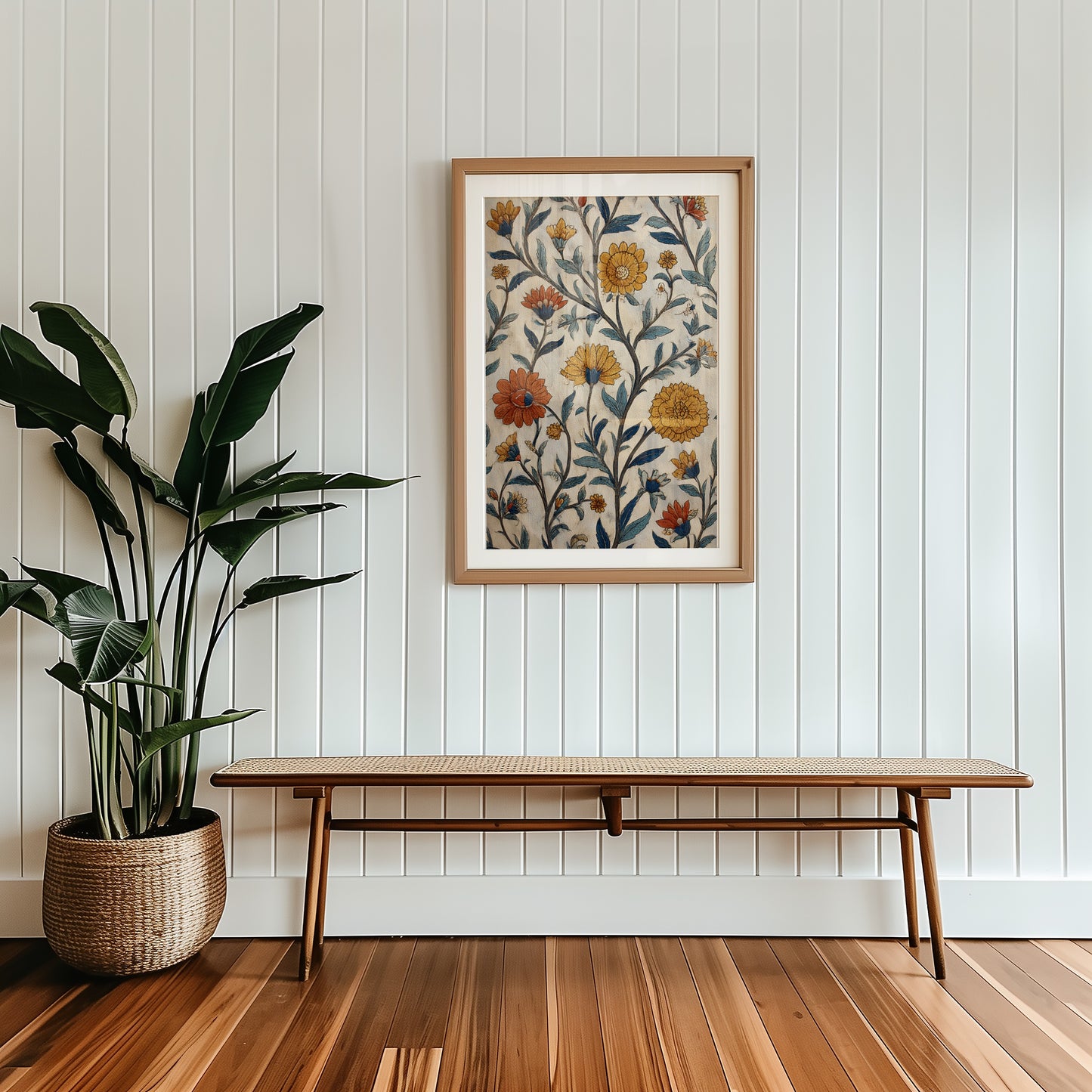 Elegant Floral Botanical Print Framed Wall Art