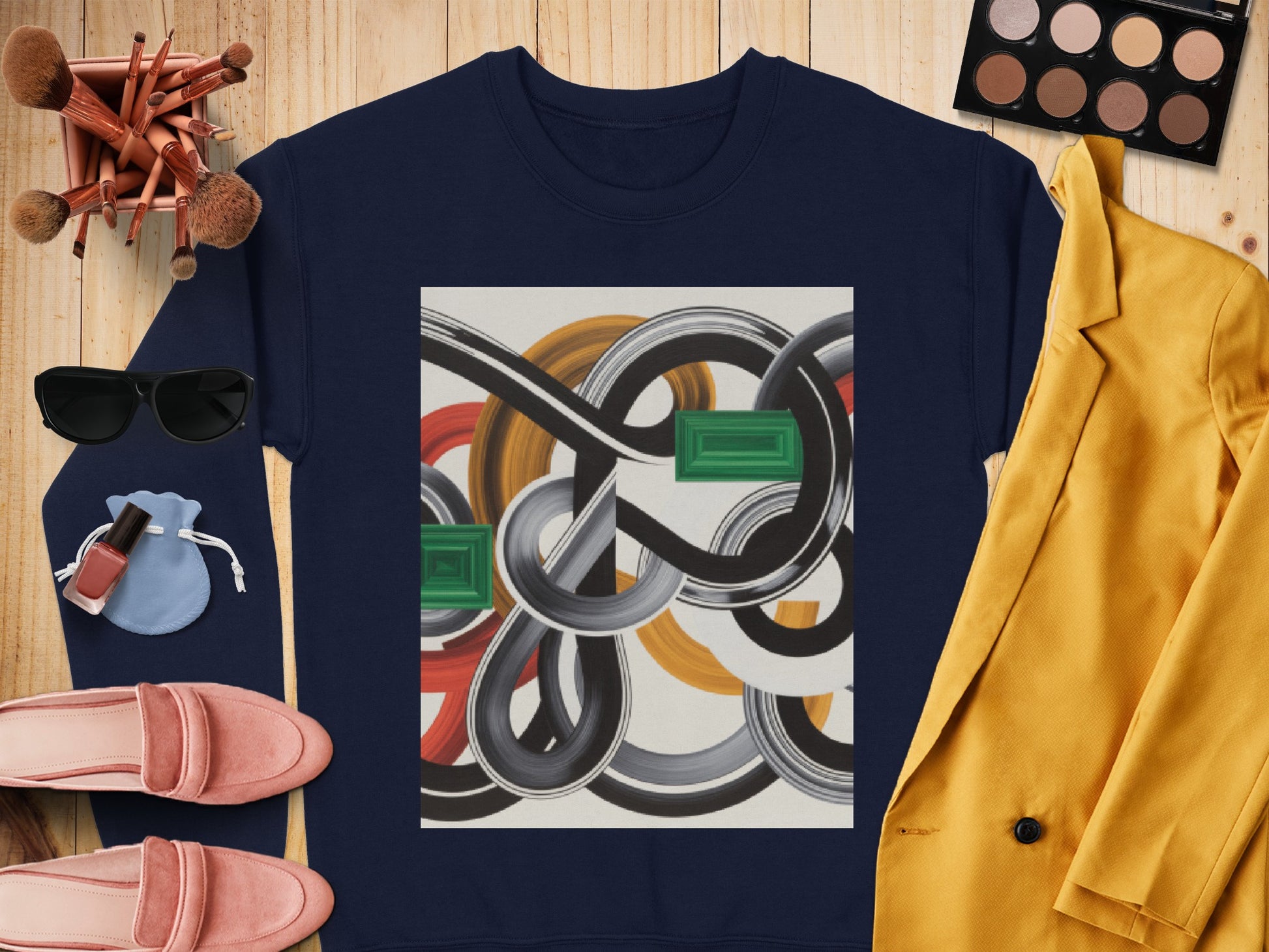 Abstract Circular Design Graphic Unisex Sweatshirt