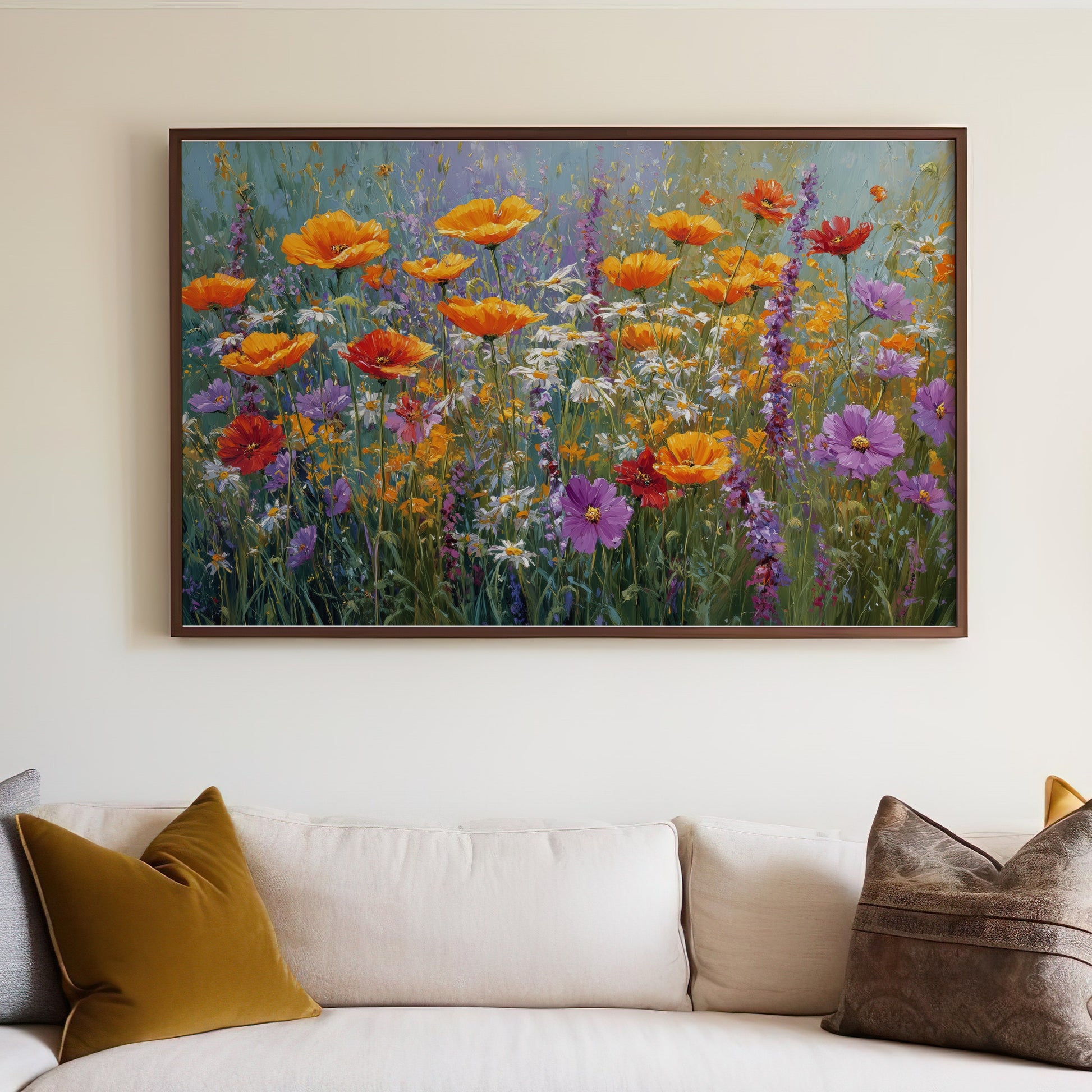 Vibrant Colorful Poppy Wildflower Meadow Painting product type