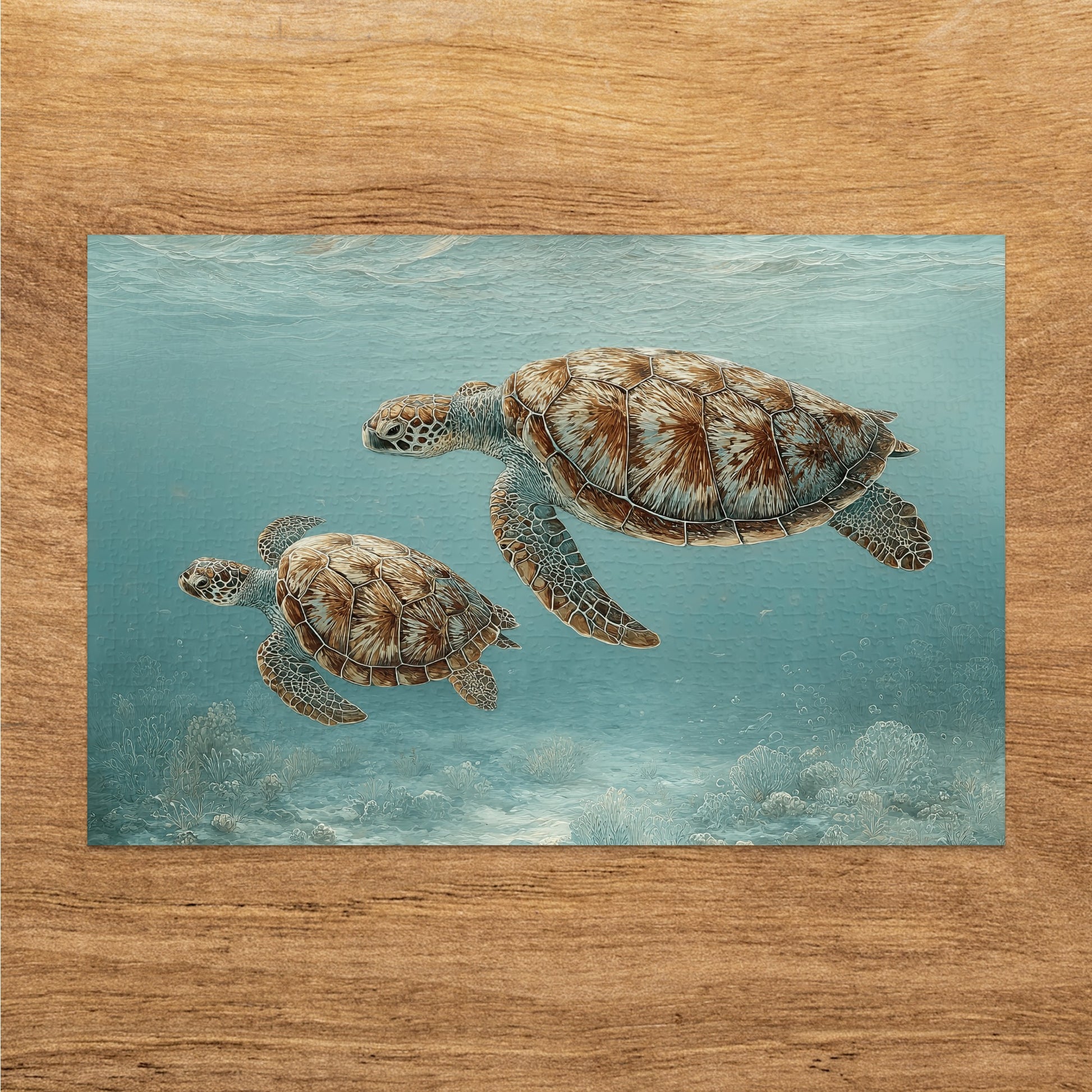 Tranquil Sea Turtle Artwork for Coastal Decor