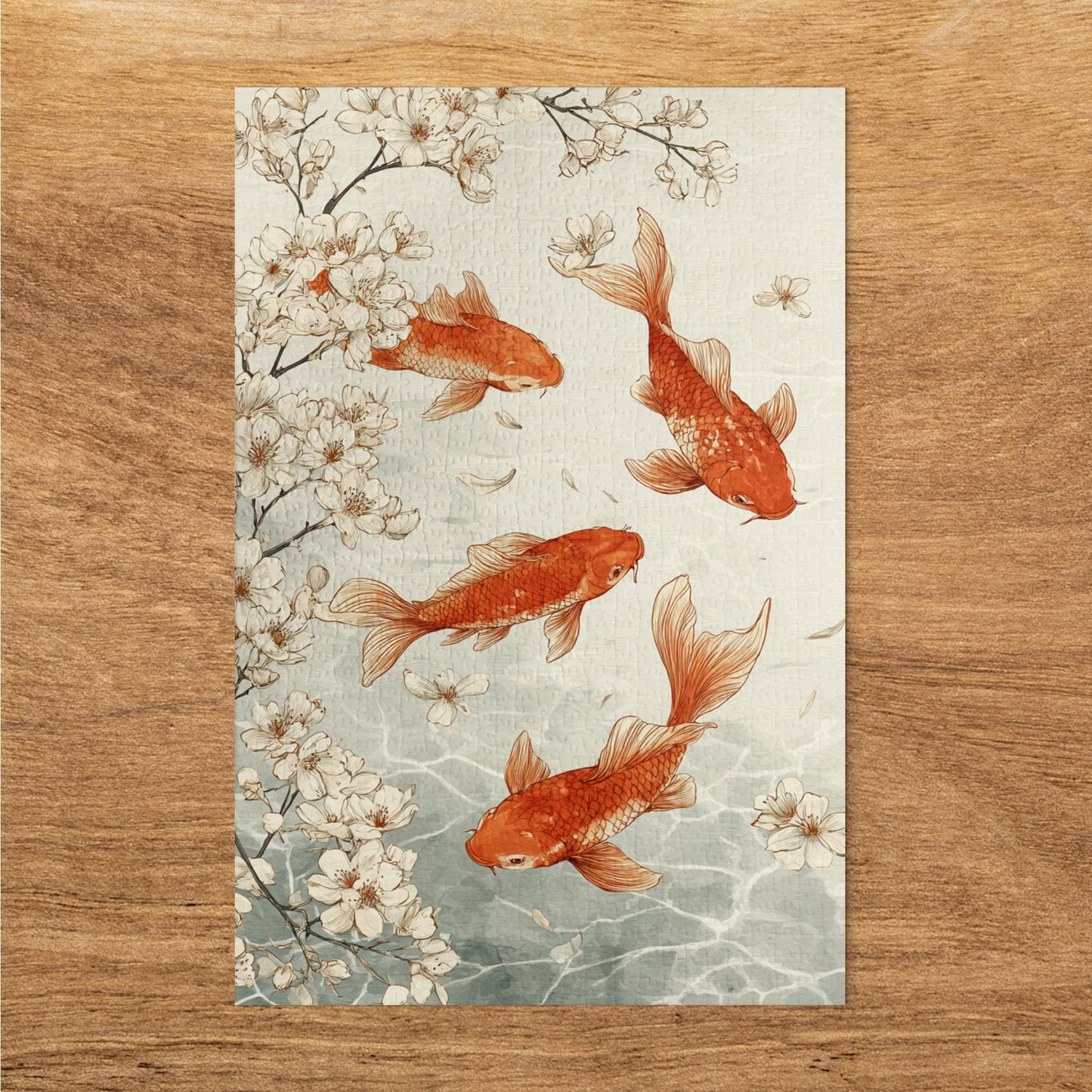 Beautiful Floral and Koi Fish Artwork for Home Decor