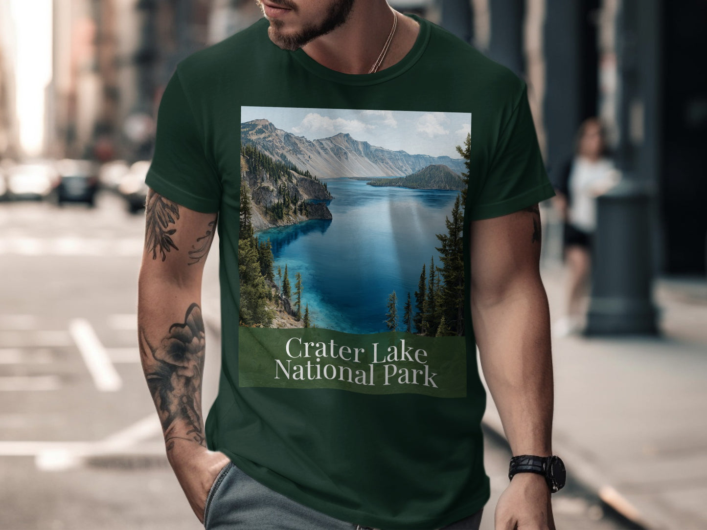 Scenic Crater Lake National Park Graphic T-Shirt