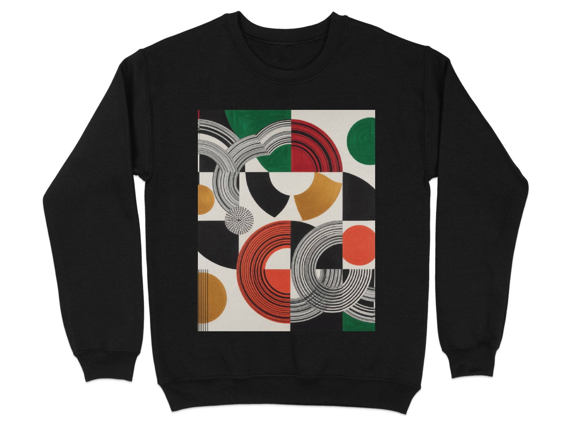 Geometric Abstract Design Black Sweatshirt Product